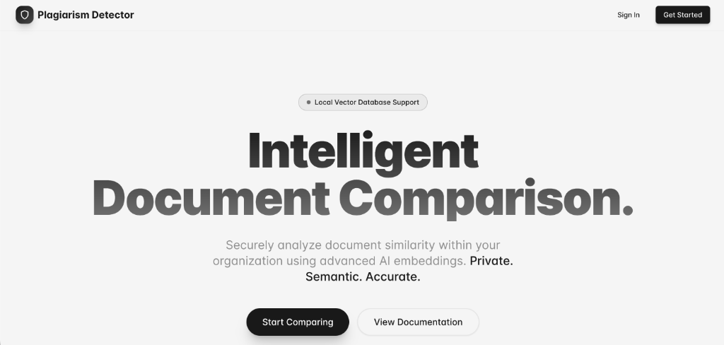 Plagiarism Detector project preview
